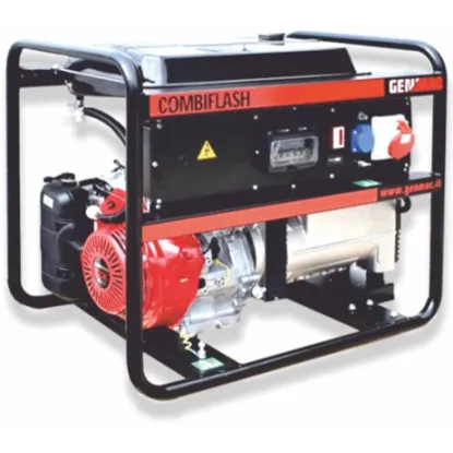 Hegesztő áramfejlesztő GENMAC CombiFlash G221HO-M P maxim 7,2 kVA 230/400V motor Honda GX390