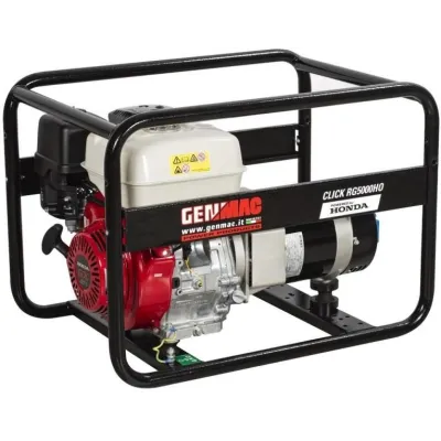 Áramfejlesztő GENMAC Click RG5000HO maximális teljesítmény  4,6 kW 230V motor Honda GX270