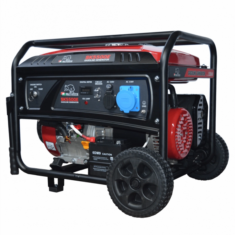 Áramfejlesztő BISONTE SK5500E Maximális teljesítmény 5,5 KW 230V elektromos indítás