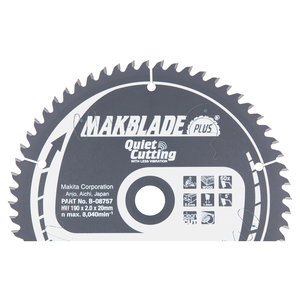 B-08757 - T2 körfűrészlap Makblade plus 190x20mm Z60