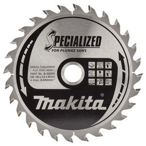 B-09260 - T2 körfűrészlap merülő 160x20mm Z28