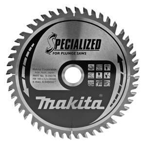 B-09276 - T2 körfűrészlap merülő 160x20mm Z48