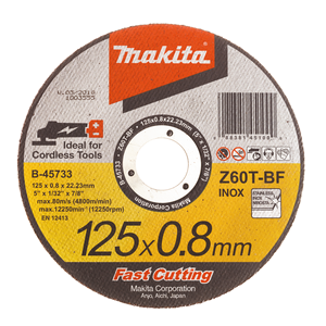 B-45733 - T2 vágókorong INOX 125x0,8 mm