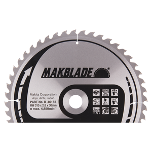 B-46187 - körfűrészlap Makblade 315x30mm Z48