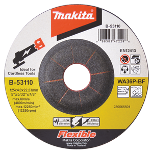 B-53110 - T2 flexibilis csiszolótárcsa 125x4mm