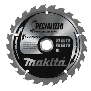 B-62979 - T2 EFFICUT körfűrészlap 165x20mm Z25 FA