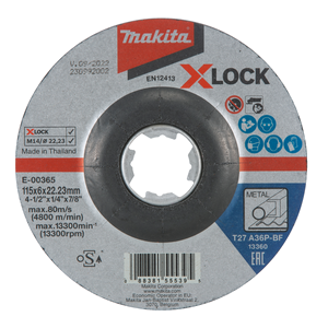 E-00365 - T2 X-LOCK csiszolókorong ACÉL 115x6mm A36P