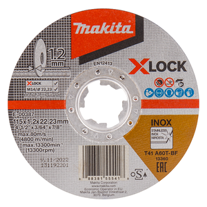E-00387 - T2 X-LOCK vágókorong INOX 115x1.2mm A60T