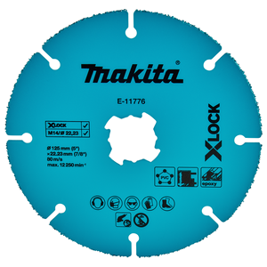 E-11776 - T2 125mm-es X-LOCK karbidszemes tárcsa PVC, EPOXY
