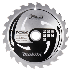 E-12142 - T2 EFFICUT körfűrészlap merülő 165x20mm Z24 KOMPOZIT