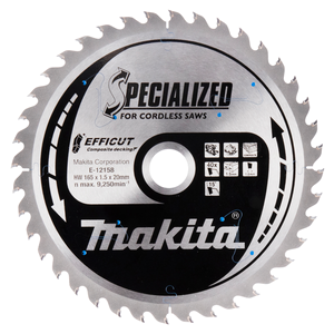 E-12158 - T2 EFFICUT körfűrészlap merülő 165x20mm Z40 KOMPOZIT