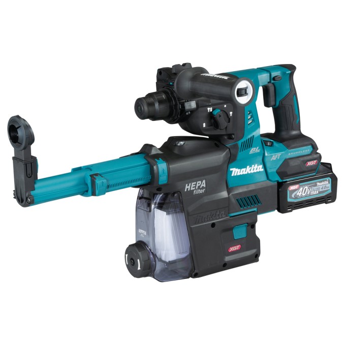 HR001GM204 - 40V max XGT Li-ion BL AWS 2,8J SDS-Plus fúró-vésőkalapács 2x4,0Ah